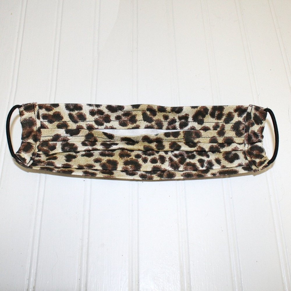 HANDMADE Cloth Leopard Cotton Face Mask Pocket - Picture 3 of 6